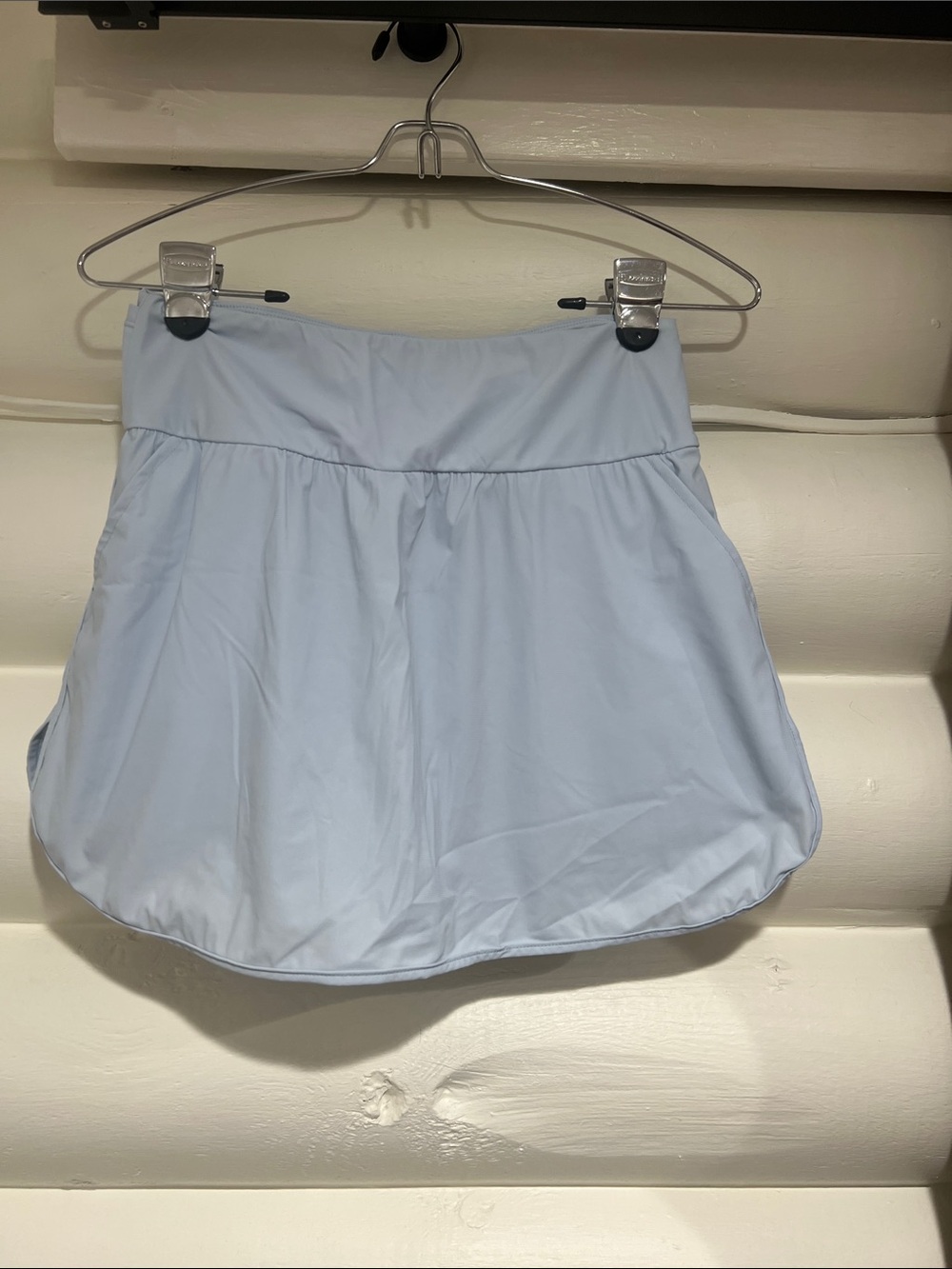 SHEIN Light Blue Circle Skater Skirt with Wide Waistband